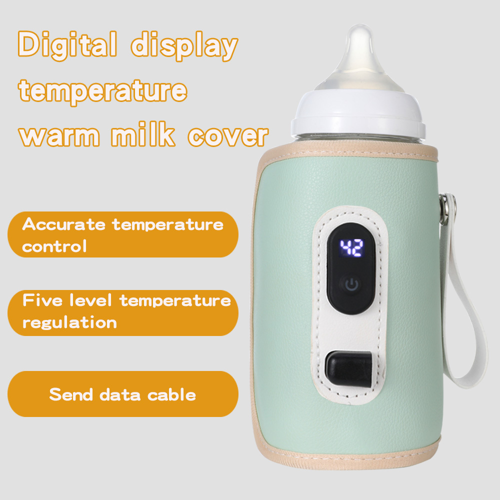 Baby Food Thermos - USB ขวดนมเด็กกระเป๋าเก็บความร้อน Universal Digital Display ขวดนมเครื่องทําความร้อนแบบพกพานมเด็กความร้อน