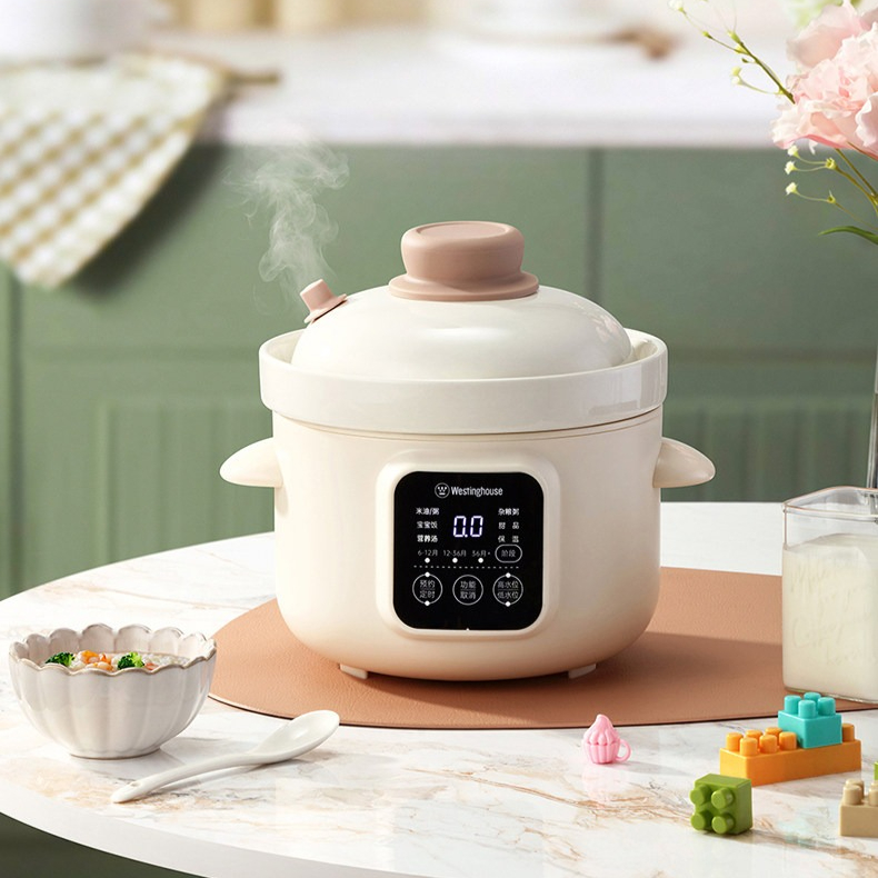 Baby Food Stew - หม้อไฟฟ้าอเนกประสงค์, หม้อหุงข้าวแรงดันไมโคร, หม้อทำอาหารเสริมสำหรับเด็ก, หม้อต้มโจ๊ก, หม้อต้มข้าวต้มซุป