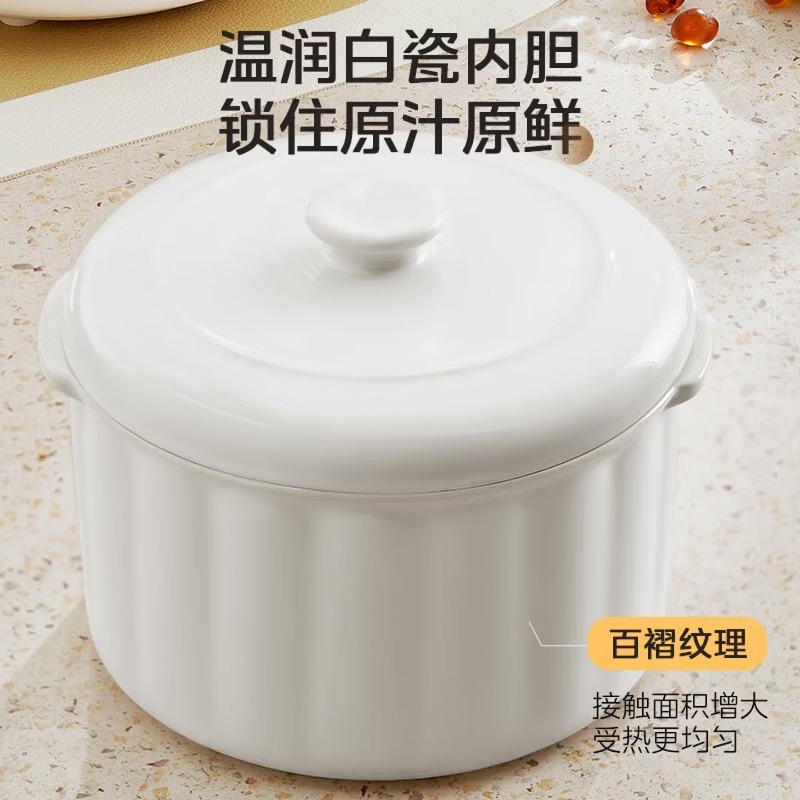 Baby Food Stew - หม้อไฟฟ้าสำหรับ 1-2 คน, หม้อตุ๋นกันน้ำ, หม้อตุ๋นขนาดเล็กสำหรับทำอาหารเด็กในครัวเรือน, หม้อทำซุป