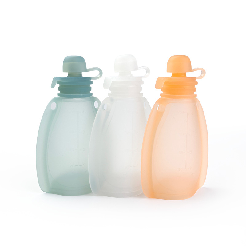 Baby Food Pouches 1 Year Old - ถุงใส่อาหารเด็กReusableบีบภาชนะเก็บกระเป๋าเครื่องดื่มPureeขวดนมแม่แบบพกพาสําหรับเด็กวัยหัดเดินเด็กBPAฟรี