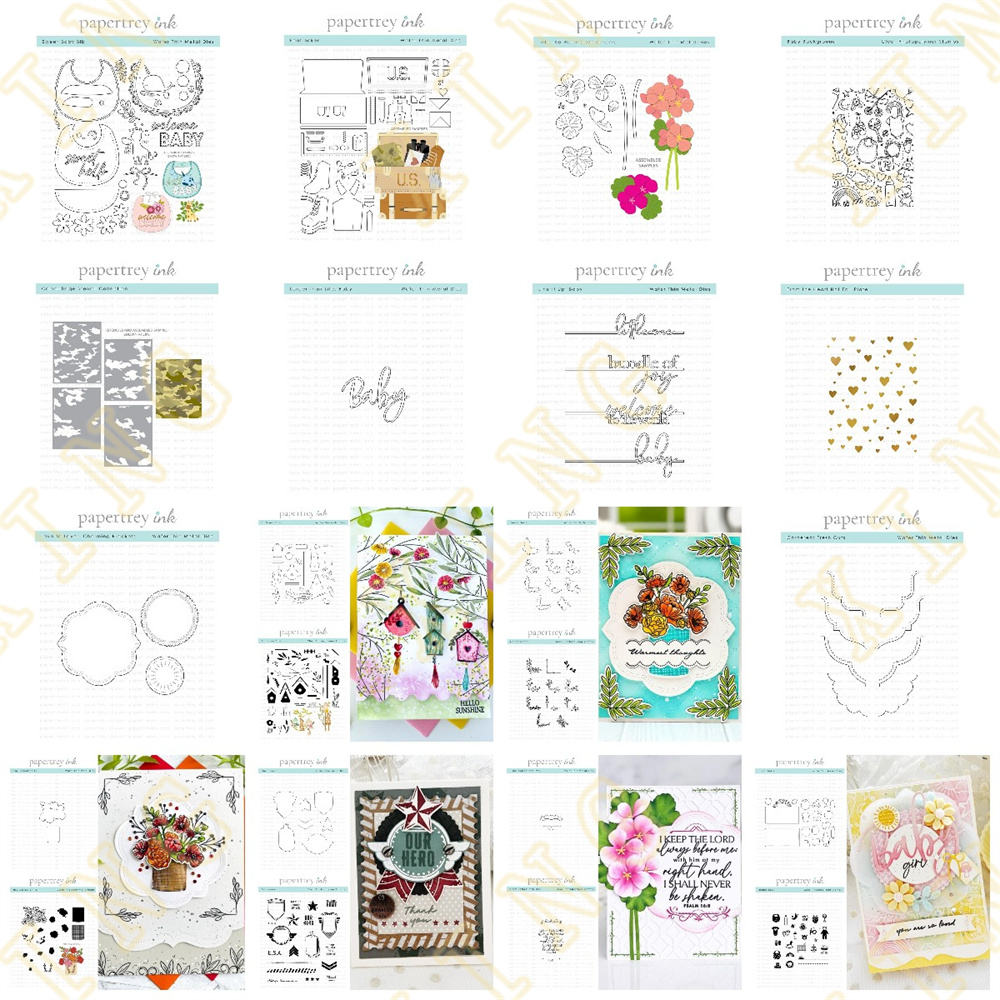 Baby Food Diary - ตัดโลหะตายแสตมป์Stencilร้อนฟอยล์Diyสมุดภาพกระดาษไดอารี่ตกแต่งการ์ดHandmadeลายนูนดอกไม้Birdhouse Baby