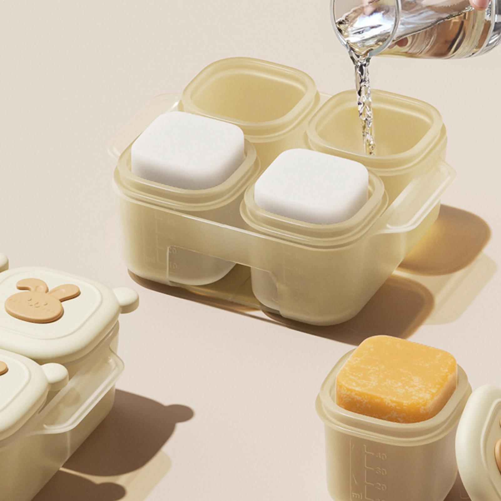 ถาดแช่อาหารทรงลูกบาศก์ ภาชนะใส - Baby Food Tray บทวิจารณ์และราคา