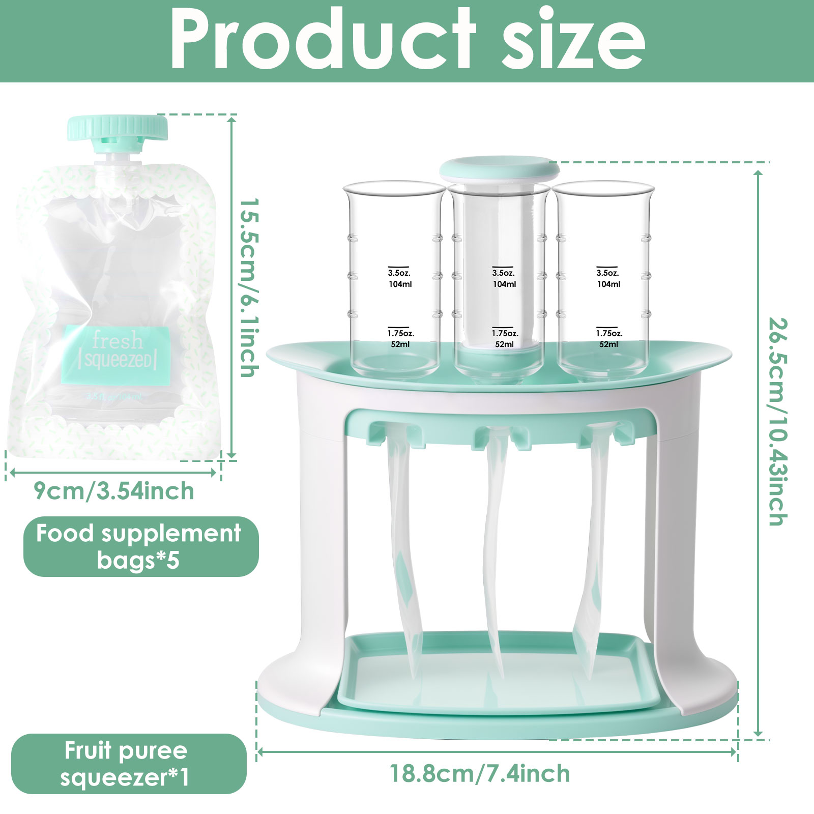 สถานีบีบสําหรับทารกReusableผลไ - Baby Food Pouches 1 Year Old บทวิจารณ์และราคา