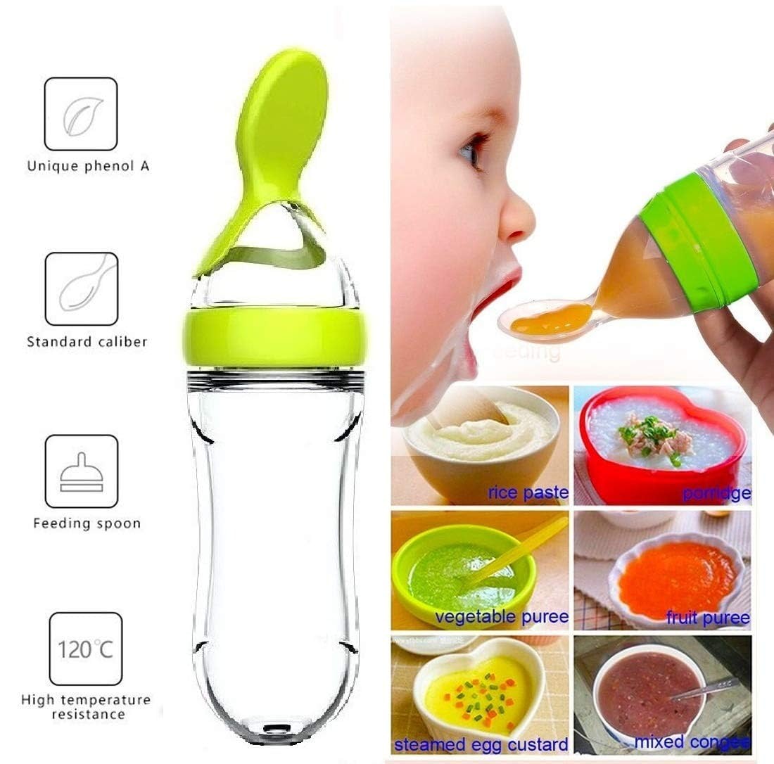 บีบขวดนมถ้วยซิลิโคนทารกแรกเกิด - Baby Food Newborn บทวิจารณ์และราคา