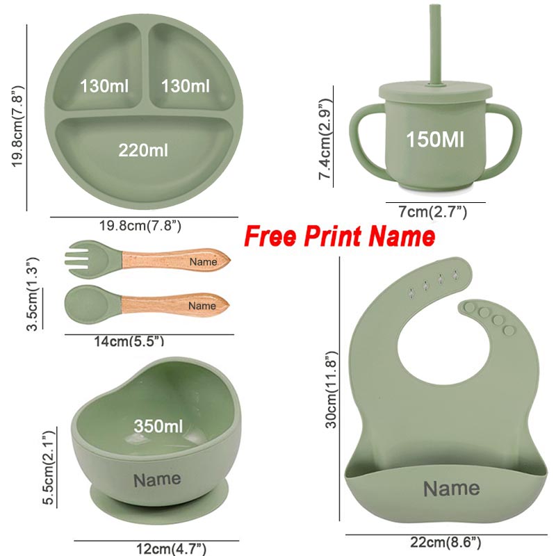 ชุดจานชามซิลิโคนสำหรับเด็กชุดถ - Baby Food Equipment บทวิจารณ์และราคา