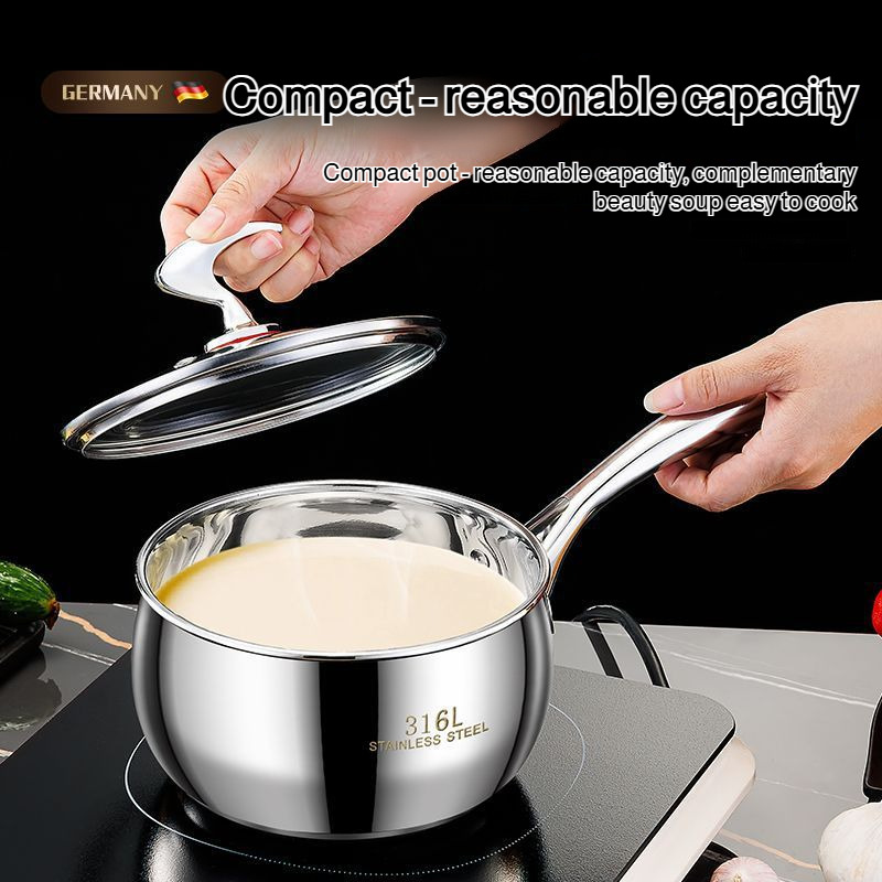 สแตนเลสขนาดเล็กหม้อซุปบะหมี่กึ - Baby Food Instant บทวิจารณ์และราคา
