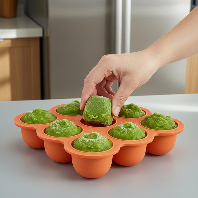 ภาชนะซิลิโคนสำหรับอาหารเด็ก 9  - Baby Food Tray บทวิจารณ์และราคา