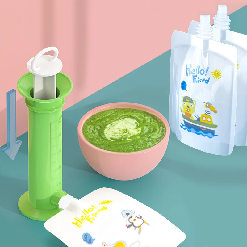 เด็กผลไม้ Puree บรรจุเครื่องจ่ - Baby Food Pouches 1 Year Old บทวิจารณ์และราคา