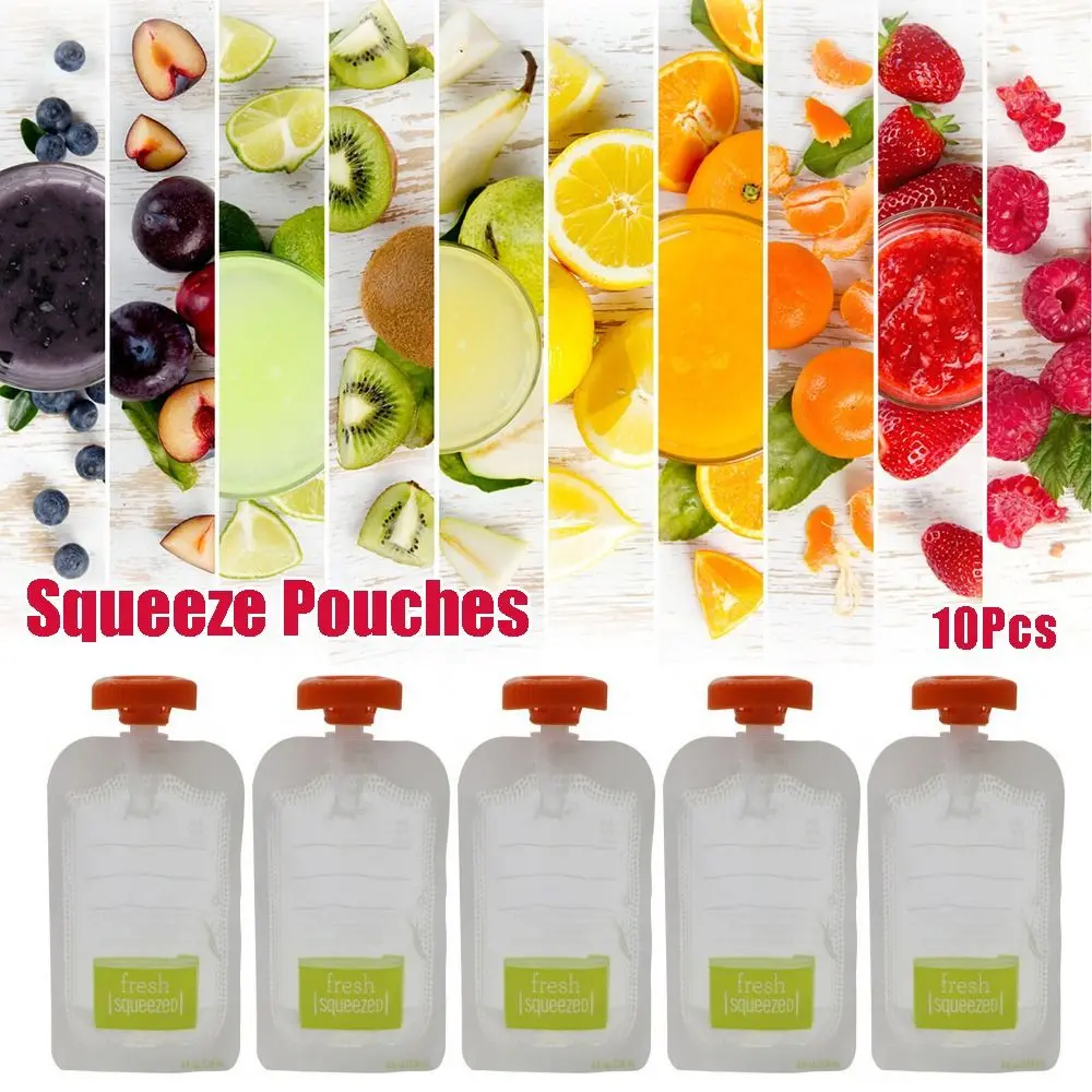 10 ชิ้นนํามาใช้ใหม่อาหารเสริมเ - Baby Food Pouches 1 Year Old บทวิจารณ์และราคา